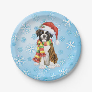 Christmas Boxer Paper Plate