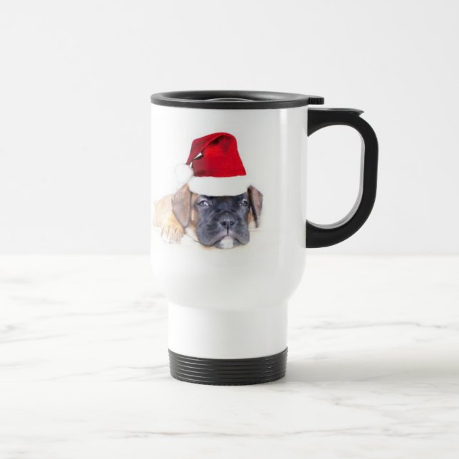 Christmas boxer puppy mug (Right)