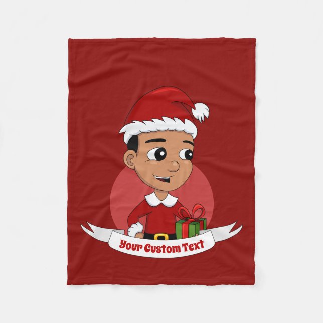 Christmas boy cartoon fleece blanket (Front)
