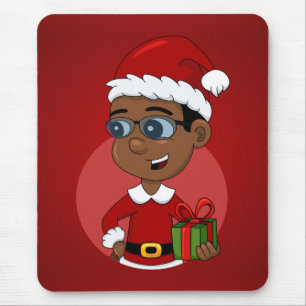 Christmas boy cartoon mouse pad