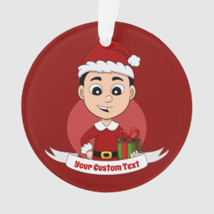Christmas boy cartoon ornament