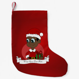 Christmas boy cartoon small christmas stocking