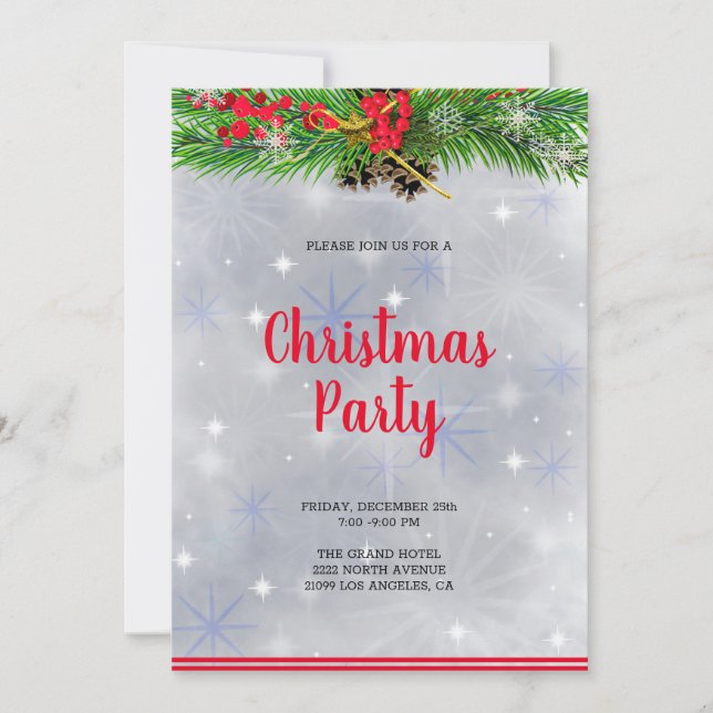 Christmas Branch Invitation (Front)