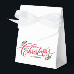Christmas Branches Holiday Party Favour Boxes<br><div class="desc">Thank your guests with stylish,  personalized favour boxes! All text and background colours are fully editable. Click the "Personalize" button to customize further or contact us if you need help with customization. For matching items and more stylish designs,  visit our website at www.berryberrysweet.com</div>