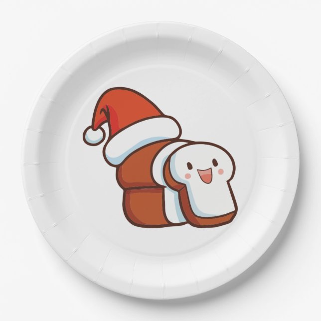 Christmas bread paper plate (Front)