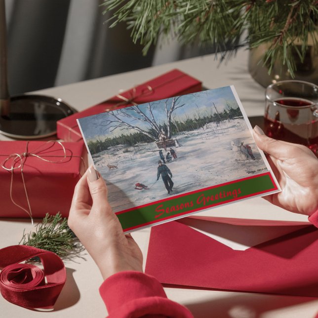 Christmas Break Card (personalize this Vintage Card)