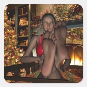 Christmas Break Square Sticker