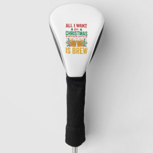 Christmas Brew Holiday Drink Design Golf Head Cover