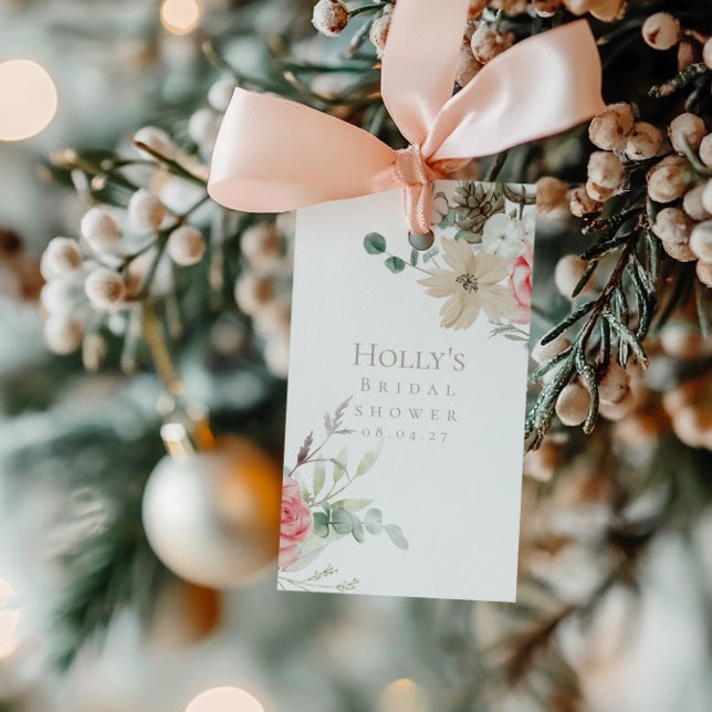 Christmas Bridal Shower Favour Tag | Foil Front (Creator Uploaded)