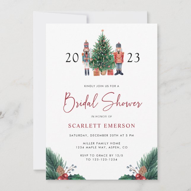 Christmas Bridal Shower Invitation (Front)