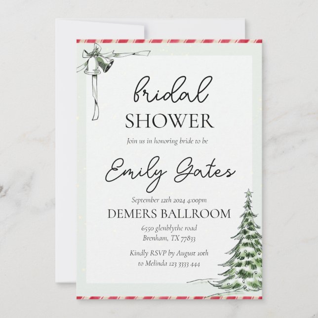 Christmas Bridal Shower Invite (Front)