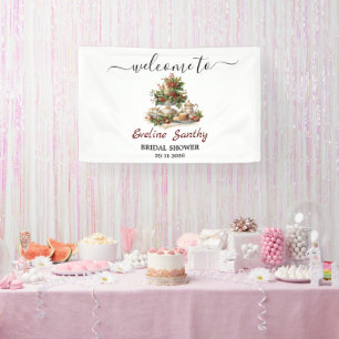 Christmas Bridal Shower Tea Party Welcome Banner