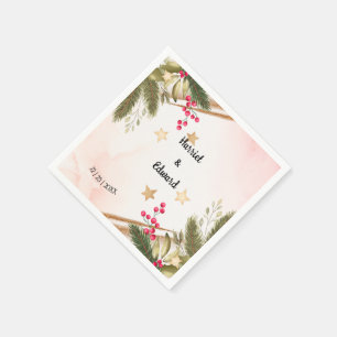 Christmas Bridal Shower, Wedding Reception  Napkin