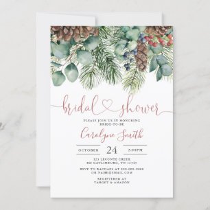 Christmas Bridal Shower, Winter Bridal Shower Invitation
