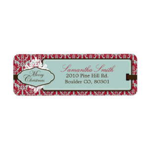 Christmas Brocade Return Label