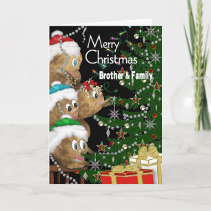 CHRISTMAS - Brother & Family - POTATO FAMILY Holiday Card