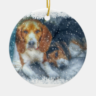 Christmas Brothers Ceramic Ornament