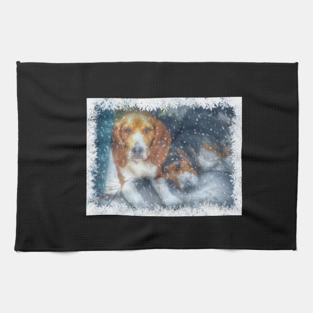 Christmas Brothers Kitchen Towel (Horizontal)