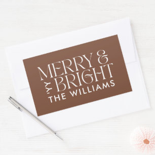 Christmas brown natural modern elegant simple sticker