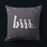 Christmas, Brrr.., snowflakes, chalkboard Throw Pillow<br><div class="desc">Product Name: "Winter Whimsy: Brrr... Snowflakes Chalkboard Throw Pillow" Product Description: Add a touch of playful charm to your holiday decor with the "Winter Whimsy: Brrr... Snowflakes Chalkboard Throw Pillow." This pillow is more than just a cozy accessory; it's a stylish and modern piece that captures the essence of the...</div>