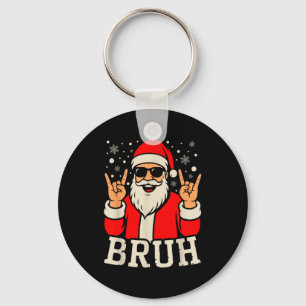 Christmas Bruh Meme Funny Santa Claus Teen Boys Ki Keychain