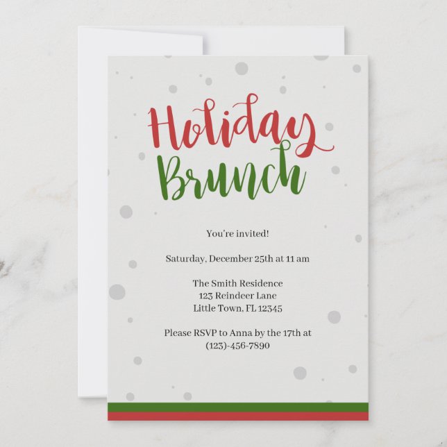 Christmas Brunch Invitation (Front)