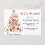 Christmas Brunch Invitation<br><div class="desc">Christmas Brunch invitation,  can be edited and customized for lunch or dinner or any Christmas event!</div>