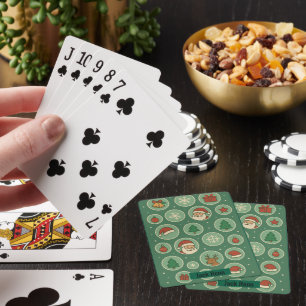 Christmas Bubbles Pattern Playing Cards
