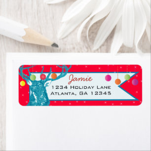 Christmas Buck Deer Adresse de retour