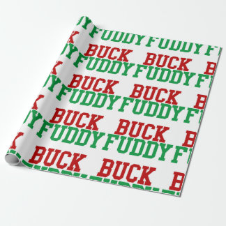 Christmas buck fuddy xmas humour wrapping paper