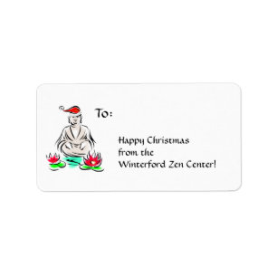 Christmas Buddha Label