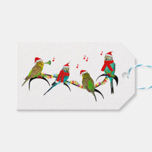 Christmas Budgie Frenzy Gift Tags