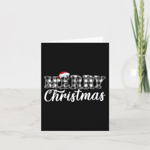 Christmas Buffalo Black And White Plaid For Men Wo Card