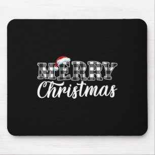 Christmas Buffalo Black And White Plaid For Men Wo Mouse Pad