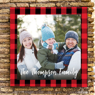 Christmas Buffalo Check Custom Photo Print