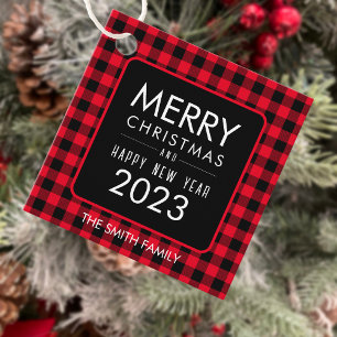 Christmas Buffalo Plaid Favour Tags