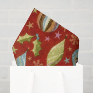 Christmas bulb pattern tissue paper