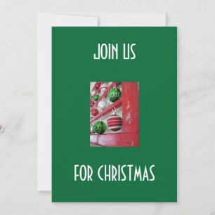 CHRISTMAS BULBS CHRISTMAS GATHERING INVITATION