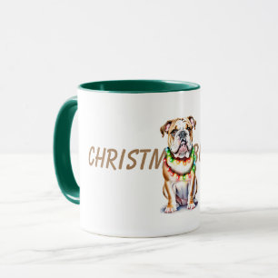 Christmas Bulldog  Mug