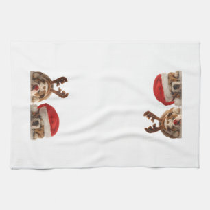 Christmas Bulldogs Kitchen Towel