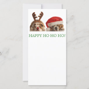 Christmas Bulldogs Postcard