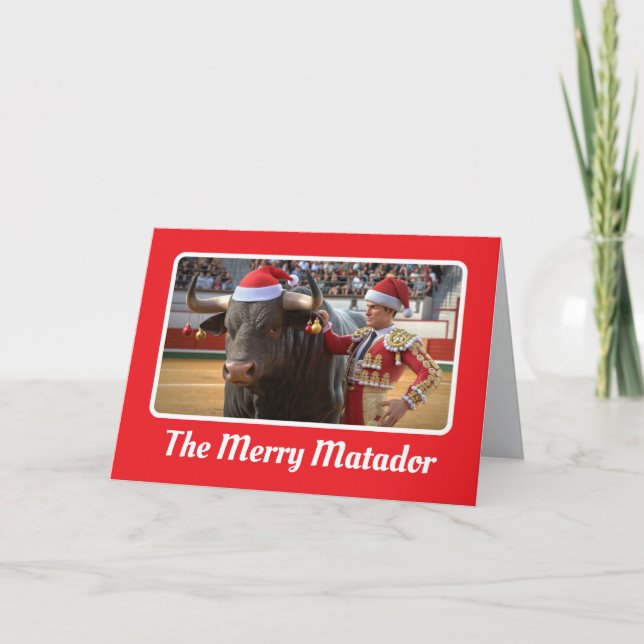 Christmas Bullfight Card (Front)