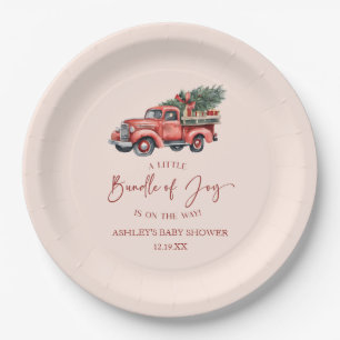 Christmas Bundle of Joy Christmas Baby Shower Paper Plate