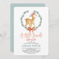 Christmas Bundle of joy winter deer Baby Shower