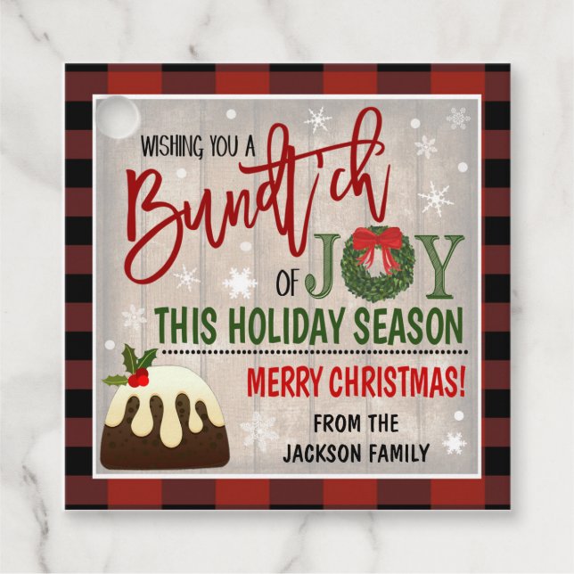 Christmas Bundt Cake Gift Tag (Front)
