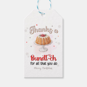 Christmas Bundt Cake ,Thanks Appreciation Gft tags