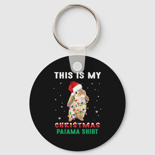 Christmas Bunny Keychain (Front)