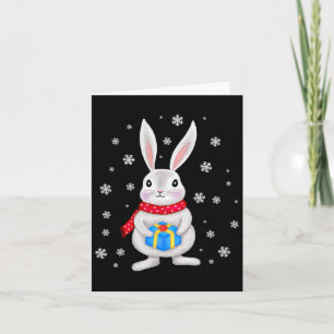 Christmas Bunny Rabbit Christmas Children  Card