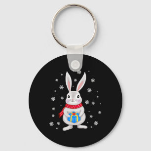 Christmas Bunny Rabbit Christmas Children Keychain