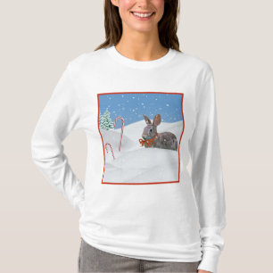 Christmas Bunny Rabbit in the Snow Shirt